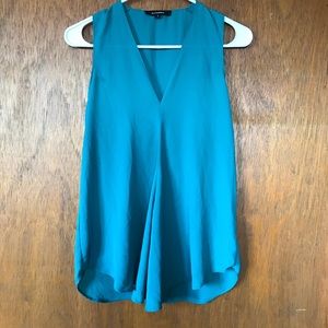 Teal muscle blouse